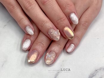ネイルアトリエルカ(nail atelier LUCA)/M-146 キラキラワンホンネイル