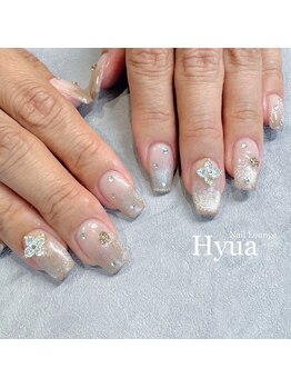 ネイルラウンジ ヒュア(Nail Lounge Hyua)/ワンカラー×マグネットグラデ