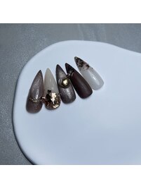 バレンタインネイル