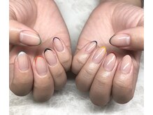 ヒールネイル(heal nail)/スキニーフレンチ カラフル