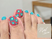 ネイルセッション(nail session)/手描きフラワー