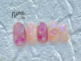#ハートホロネイル