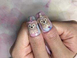 新宿ダッフィーネイル 3dネイル