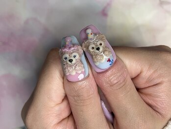 新宿ダッフィーネイル 3dネイル
