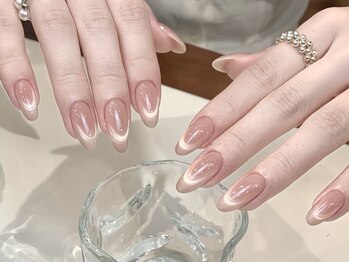 センスネイル 自由が丘店(Sense Nail)/チークxマグネットフレンチ