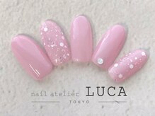 ネイルアトリエルカ(nail atelier LUCA)/W-24　春色大人可愛いネイル　