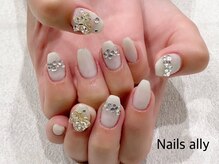 ネイルズアリー 立川店(Nails ally)/バタフライ×シアー×ストーン