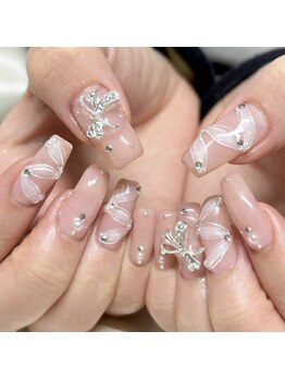 ソラール(SOLAR)/リボン☆キラキラネイル