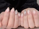 ベージュアートネイル
