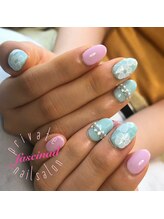 ファッシネイル(fascinail)/爽やかフラワーネイル