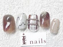 アイネイルズ 梅田店(I nails)/チェックニュアンス￥9200
