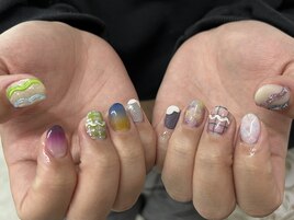 秋葉原ネイル/手描きネイル/銀座