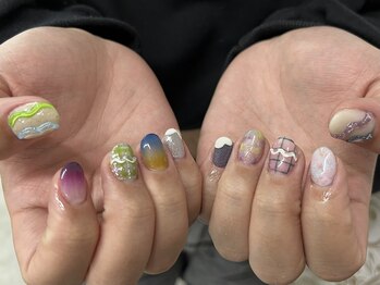 秋葉原ネイル/手描きネイル/銀座