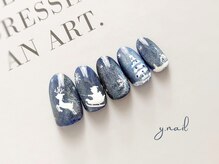 ワイネイル(Y.nail)/雪降るクリスマスデザイン