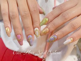 ぐるぐるネイルニュアンス