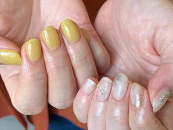 ネイルズ ララ(nails Lala)/くすみイエロー。