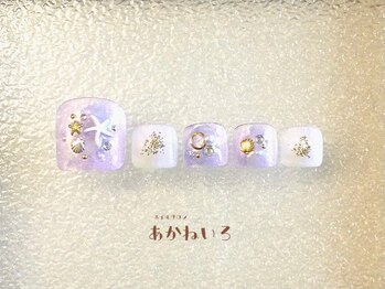 ネイルサロン あかねいろ/夏フット 海ネイル ヒトデ