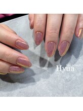ネイルラウンジ ヒュア(Nail Lounge Hyua)/フラッシュ×パールパウダー