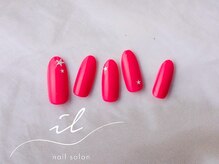 イル 神戸店/ピンク×星ネイル