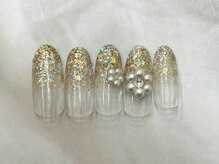 プルミエ ネイル(Premier Nail)/NEW！定額ラメホログラデ+パール