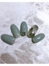 抹茶ラテネイル