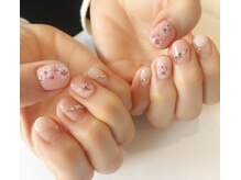ハーティーネイル 自由が丘南口店(heartynail)/桜／ピンク/アイボリー