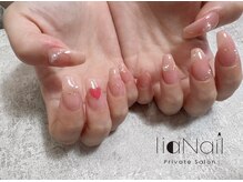 リアネイル(liaNail)/ミラー×ハートネイル