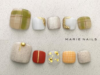 マリーネイルズ 近鉄あべのハルカス店(MARIE NAILS)の写真/★オフ込みFOOTトレンドデザイン¥8800。JNA1級以上のネイリストが『美爪』をご提案。お爪が短い方も大丈夫
