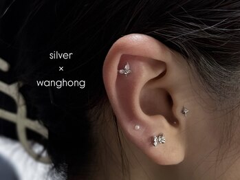 ブルー(BLUE)/耳ツボジュエリー★simple¥3,500