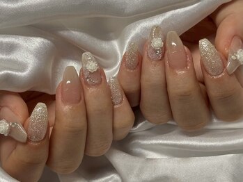 バベル 新町店(Babel)/レース×バラネイル♪