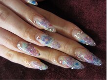 リングアリング(Ring a Ring)/水彩画ネイル