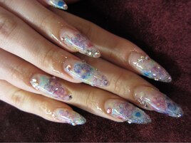 水彩画ネイル