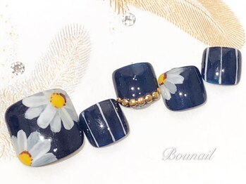 ボネール(nail ＆ eyelash Bounail)/フット　手描　10980円