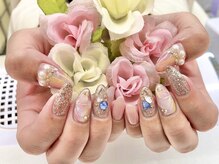 ディーネイル 京橋(D-nail)/立和名/華やかさ120%☆花ネイル