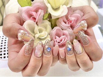 ディーネイル 京橋(D-nail)/立和名/華やかさ120%☆花ネイル