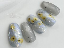 押し花／ニュアンスネイル