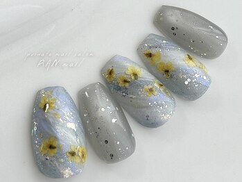 押し花／ニュアンスネイル