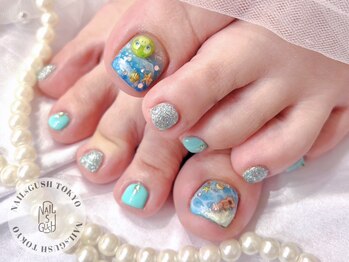 ネイルズガッシュ 溝の口店(NAILs GUSH)の写真/おしゃれは足元から♪うるキラから派手かわいいまで挑戦できちゃう！イベントや旅行前にもおすすめ！