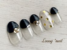 ローグ(Looog)/black×gold　nail