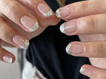 スカイ ネイル アンド アイ(SKY)/ガラスフレンチネイル