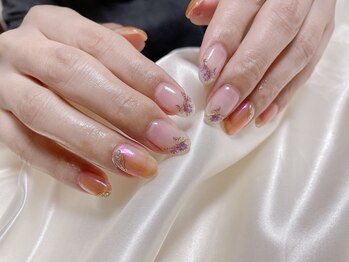 キキネイル 二子玉川(kikinail)/9月定額B フラワーネイル