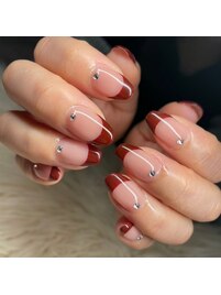 フレンチネイル/ボルドーネイル