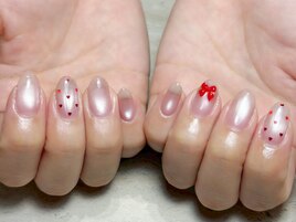 マグネット/ハート/リボンネイル