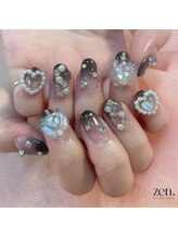 ゼン(zen.)/黒グラキラキラネイル