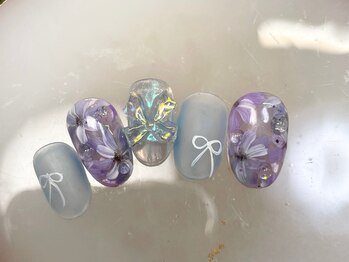 なちゅらる 苫小牧/お花/リボンネイル/夏