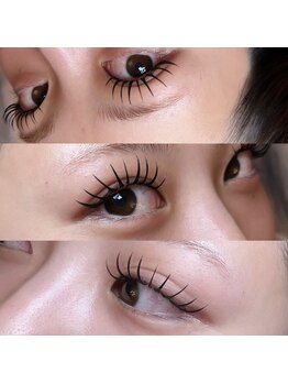 クンプリール(Cumplir)の写真/Cumplirのバインドロックは一度付けると沼る人続出☆デザイン性に優れたマツエクで可愛いお目元に♪

