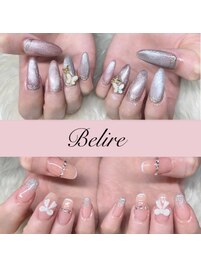リボンネイル☆蝶々ネイル