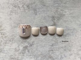 【フット】ビジューネイル