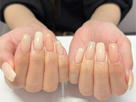 *大人シンプルラメグラネイル*