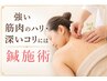 強い筋肉のハリ・深いコリには鍼施術30分 7500円